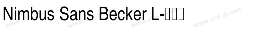 Nimbus Sans Becker L字体转换